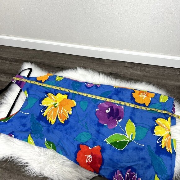 Jams World Hawaii Womens XS Velvet Floral V-Neck Rayon Tank Mini Sleeveless Dres - Picture 7 of 7